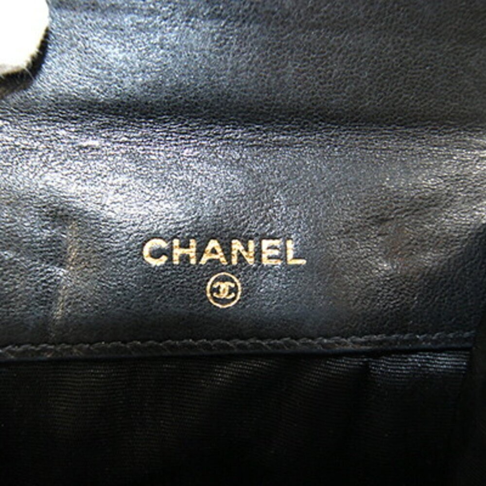 CHANEL Authentic Black Caviar Leather Logo Wallet - Picture 4 of 10